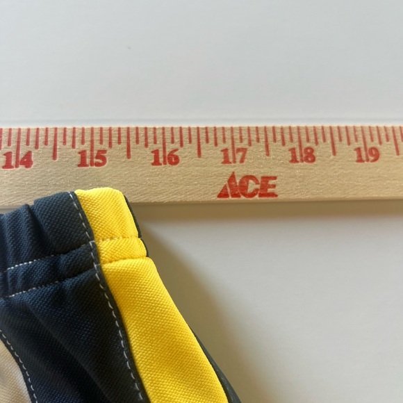 NWT Vintage 90s TAIL white blue yellow striped mini tennis skirt L preppy retro - Picture 9 of 11